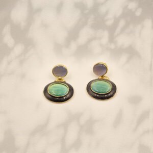 Mystic Dual-Tone Drop Earrings