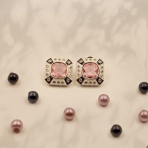 Blush Deco Stud Earrings