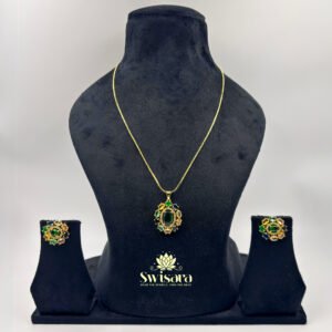 Emerald Sparkle Pendant Set
