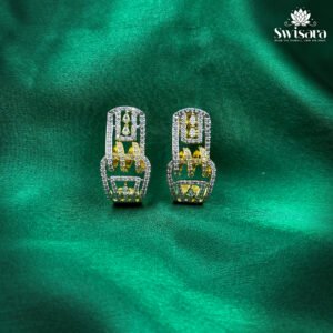 Swisara Ziva Spark Dual-Tone Clip Earrings – Golden Accent