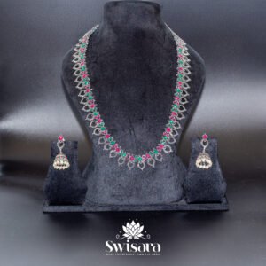 Mehfil Oxidised Dual-Tone Leaf Necklace Set