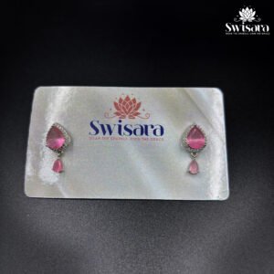 Swisara Crystal Bloom Double-Drop Earrings