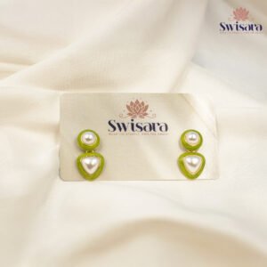 Swisara Fresh Lime Pearl Studs