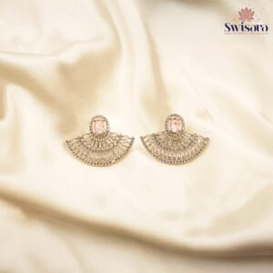 Regal Radiance Fan Earrings