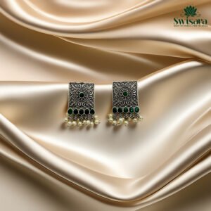 Heritage Green Dangler Earrings