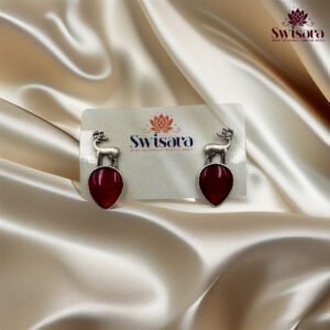Deer Red Drop Earrings