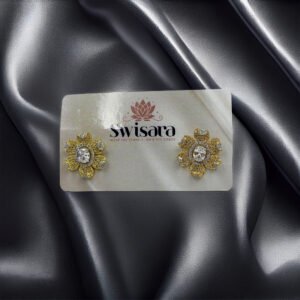 Golden Bloom Crystal Earrings