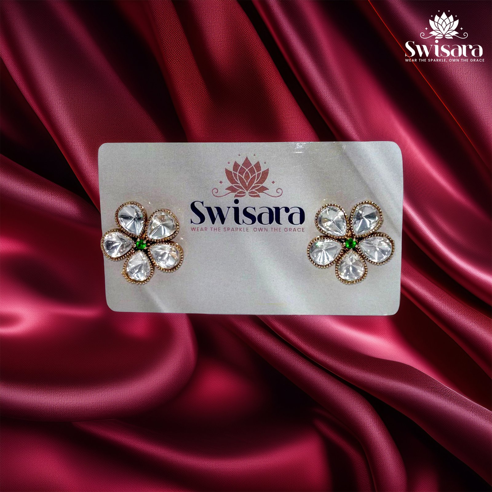 Floral Kundan Earrings