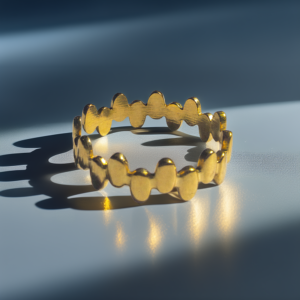 Gold plated adjustable wavy ring for women by Swisara